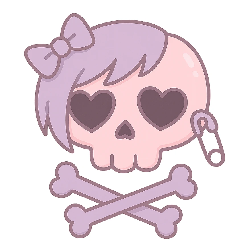 pastel emo objects, show one sticker