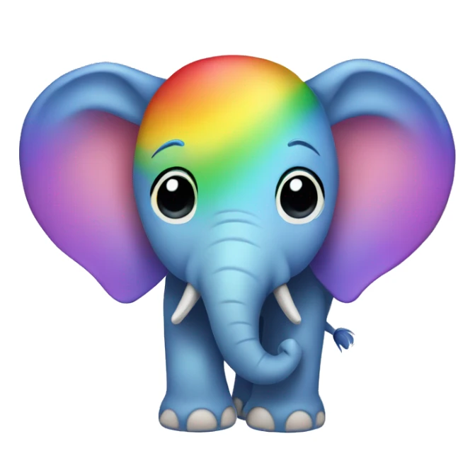 Rainbow elephant  sticker