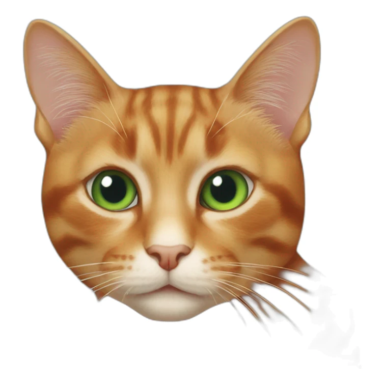 Ginger-and-brkwntortoise-cat-green-eyes sticker