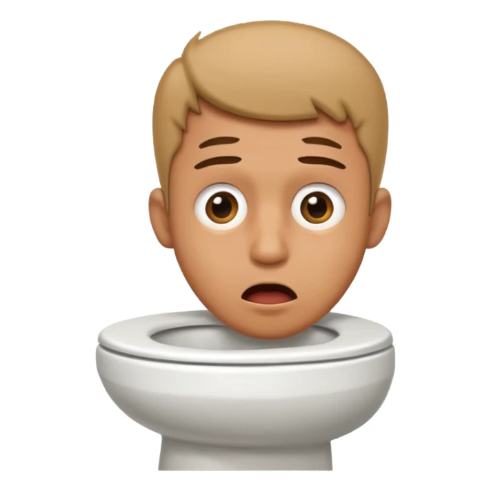 Random guys head sticking out of a toilet sticker