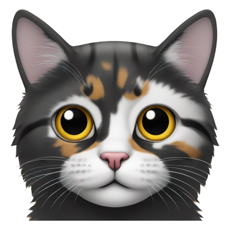 Gata tricolor com os pelos dos olhos preto sticker