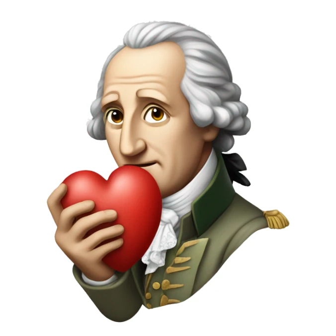Goethe holds the heart in his hand sticker