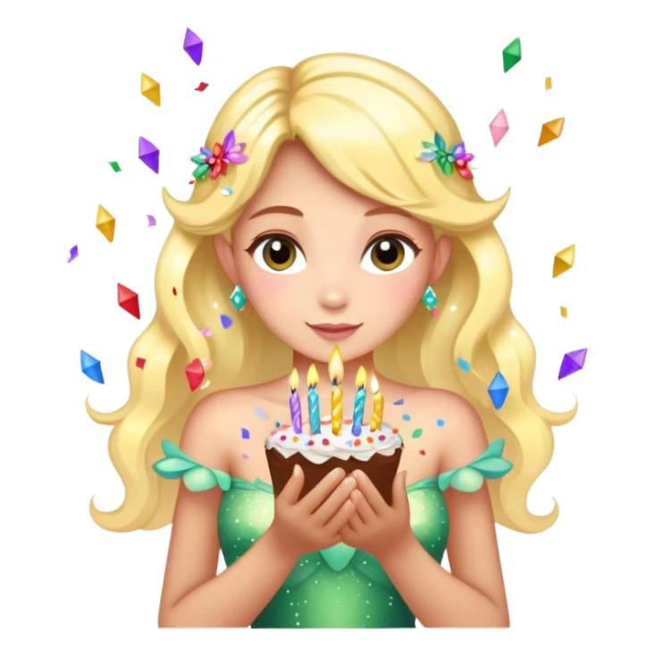 Beautiful Birthday Confetti fairy sticker