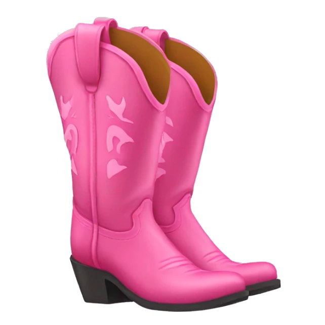 Pink cowgirl boots sticker