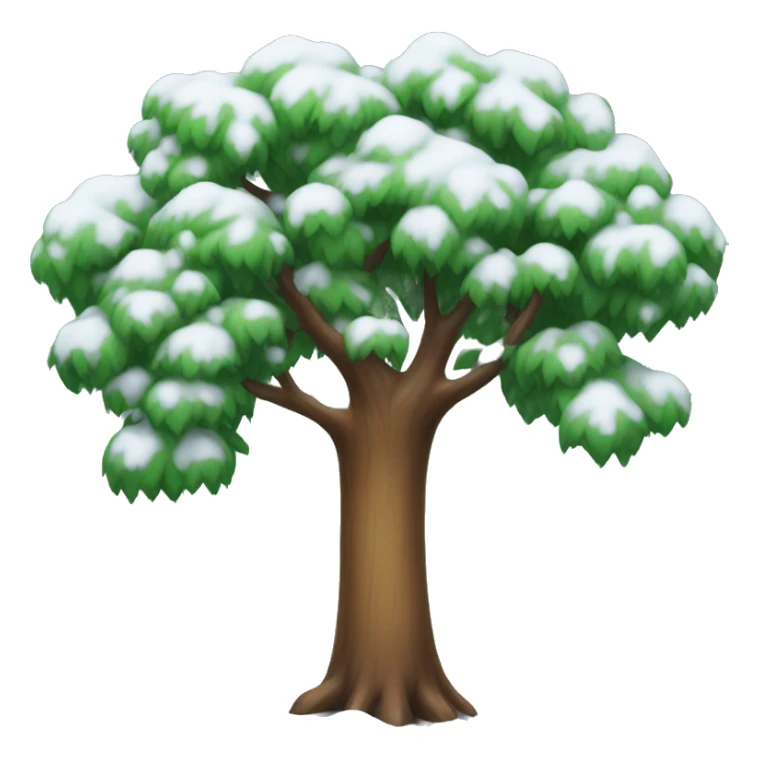 tree with snow sticker
