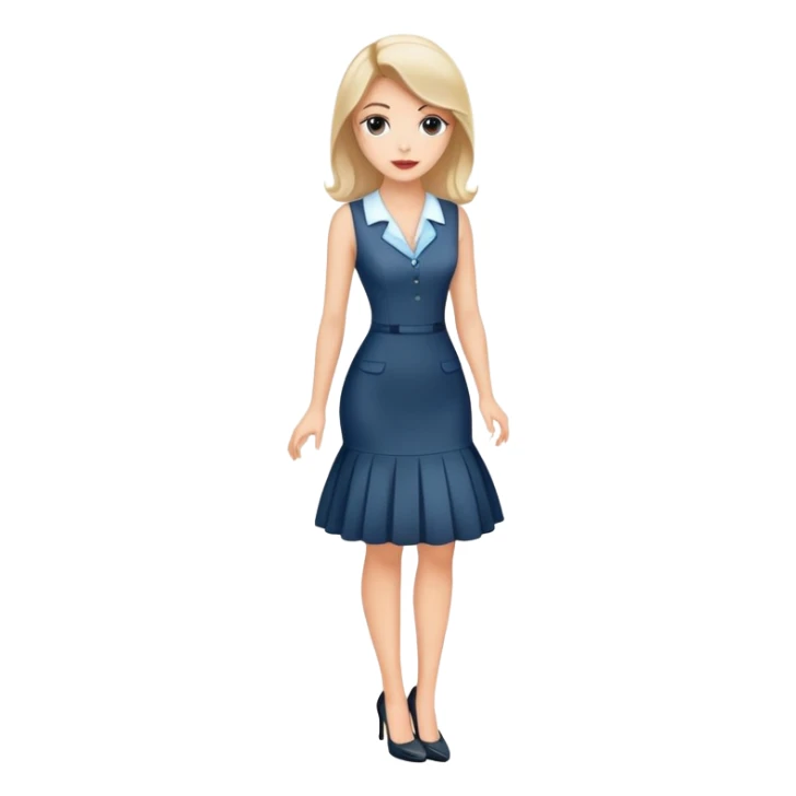Flirty secretary in dress and heels sticker
