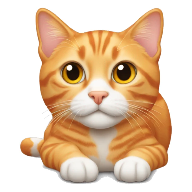 Orange tabby laying sticker