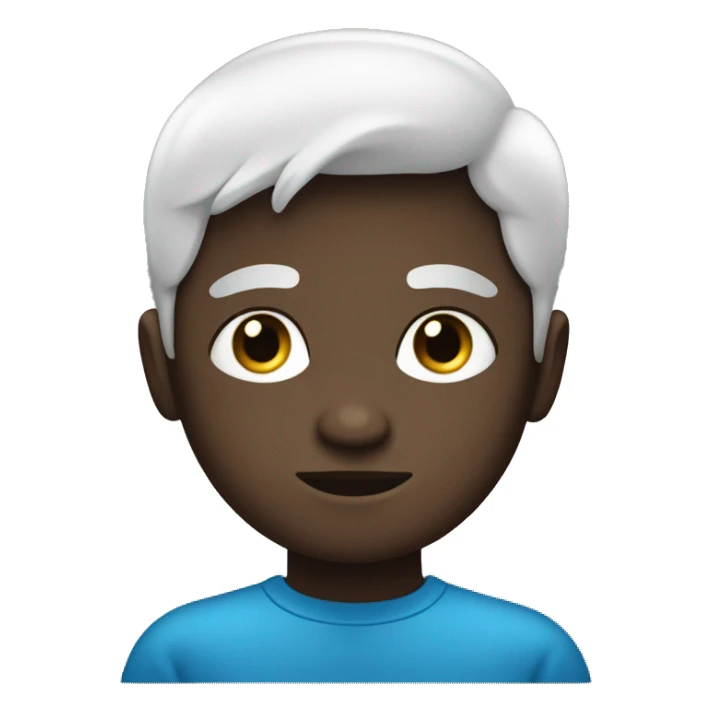 Pelo negro, Ojos azules, Niño, Piel blanca sticker