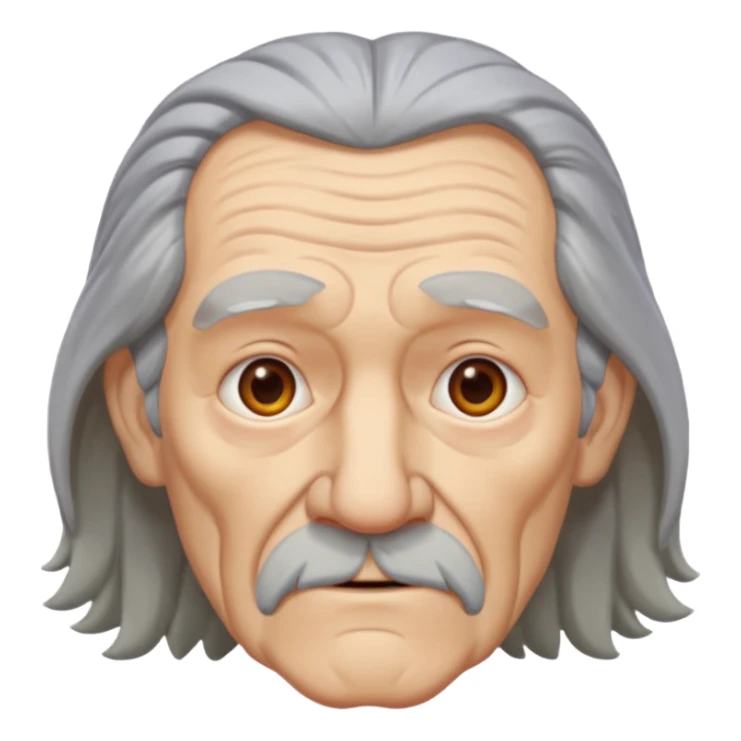 Ein Opa mit langen Haaren und einen Riesen Rücken Buckel  sticker