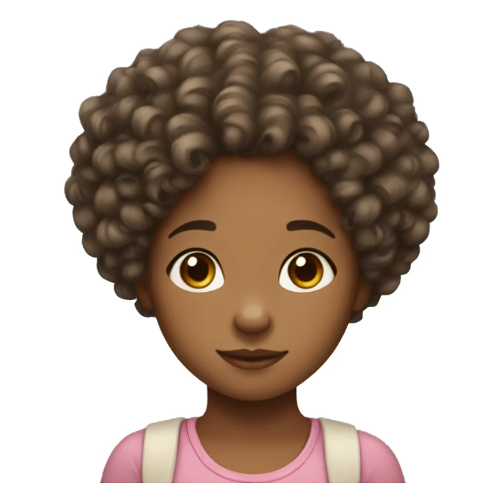 Biracial daughter with curly hair  sticker