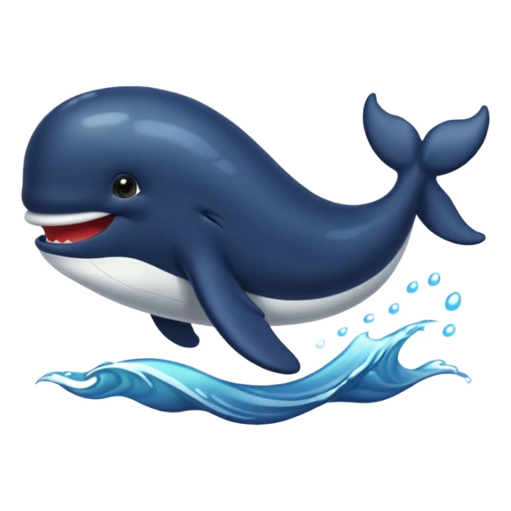 une baleine avec plein de cheveux noirs sticker