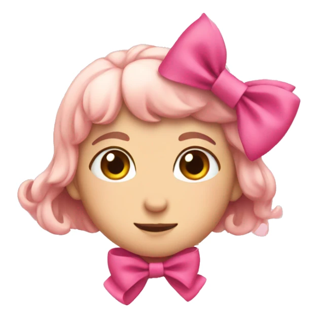 Cute pink bow sticker