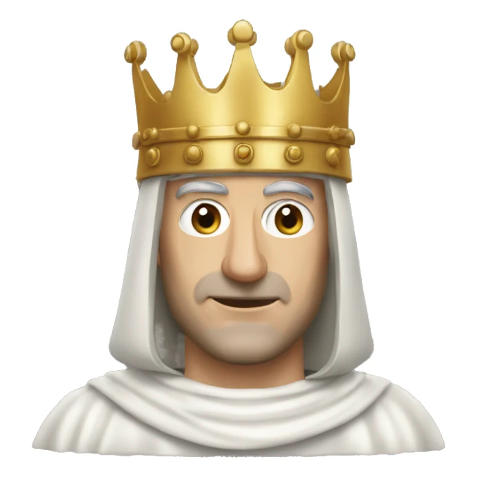 King baldwin IV avec son masque métallique qui baisse la tête  sticker