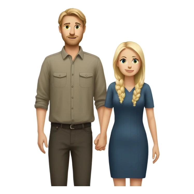 Norwegian couple tall guy short girl sticker