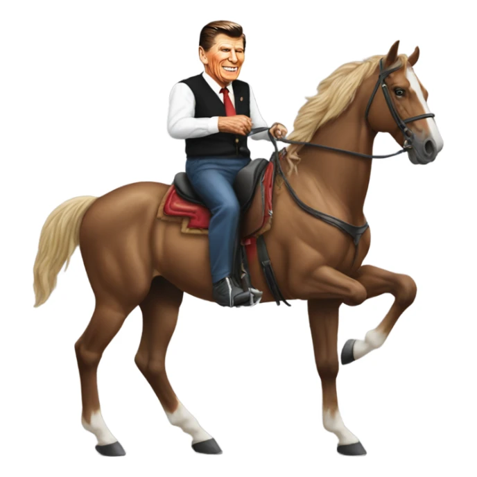 Ronald Reagan on a horse by In-N-Out  sticker