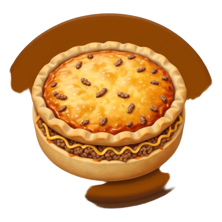 mini round meat esfirra with ground meat in the center sticker