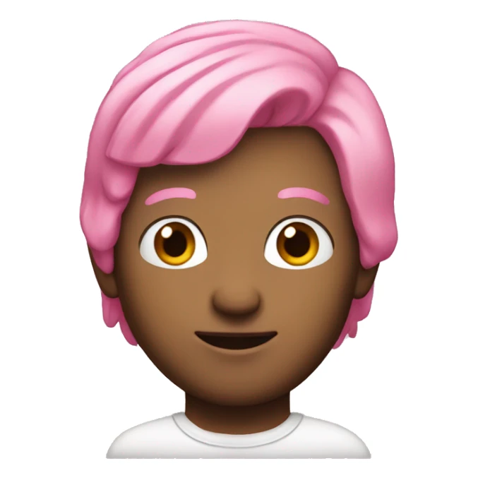 A man have a pink hair sticker