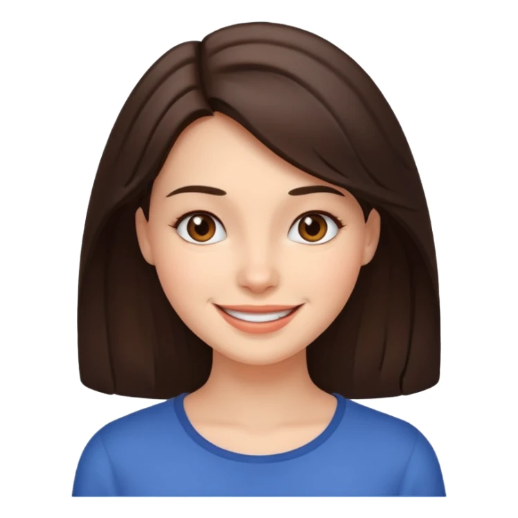brunette Woman face sticker