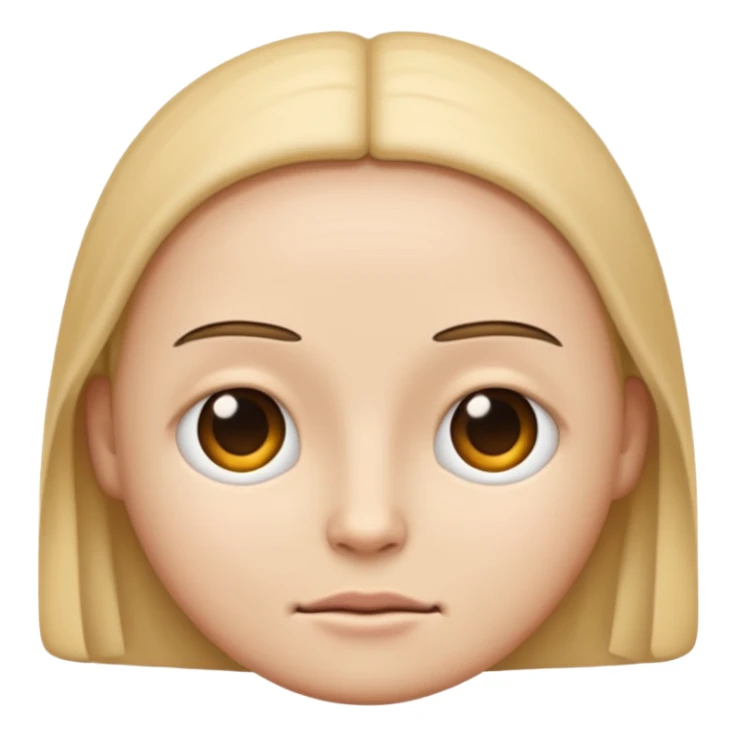 emoji with *NO* eyebrows staring into your soul  sticker
