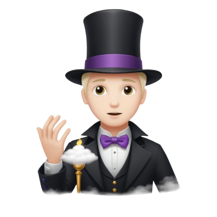 a magician who disappears into fog sticker