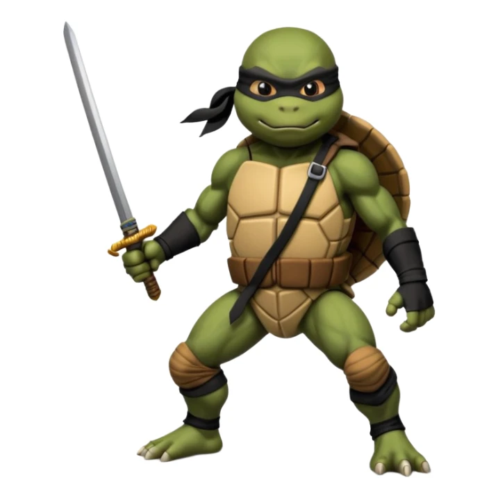 Teenage Mutant Ninja Turtles dressed in black ninja attire sticker