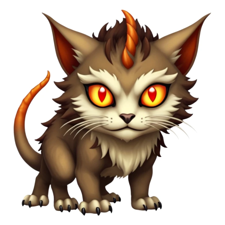 Meowster-Demon-Fakémon-Vernid-Fionbri-hybrid-creature sticker