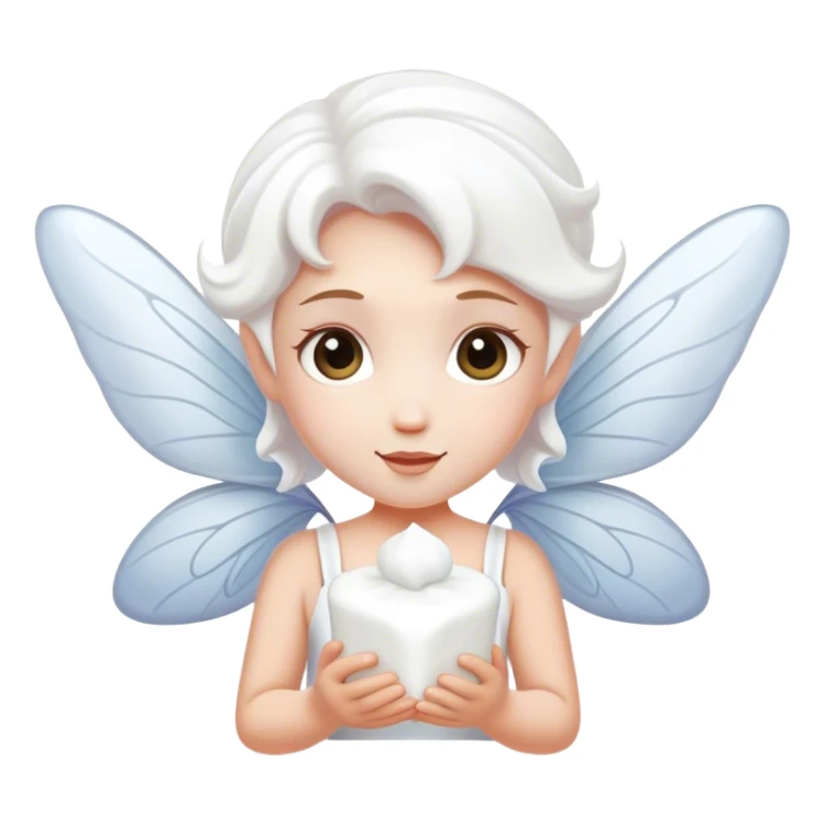 Marshmallow fairy sticker
