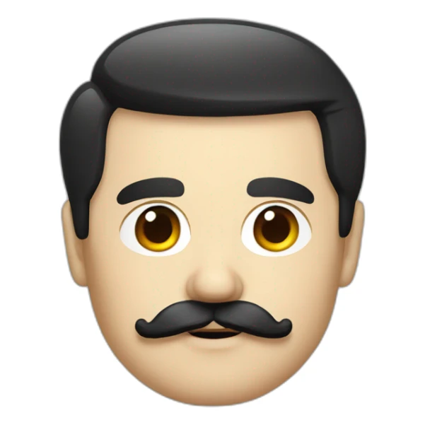 German dictator with black hair and square mustache sticker