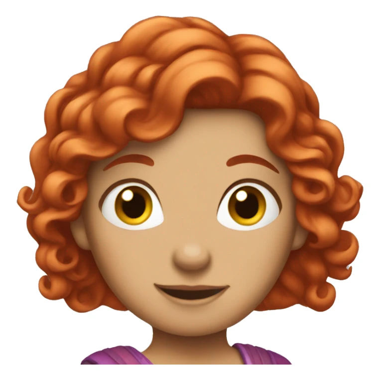 Red hair princess  sticker