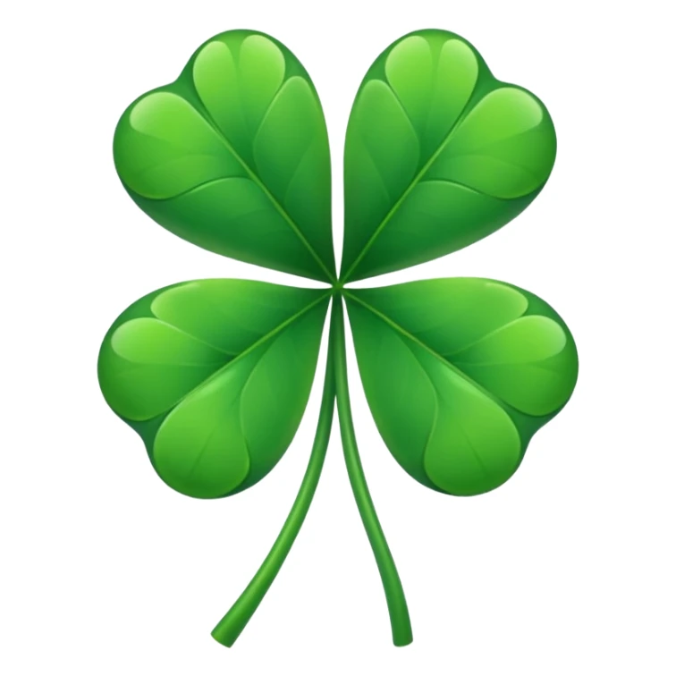 Make a Emoji of five leaf clover only not the lipstick only the 5 leaf clover sticker