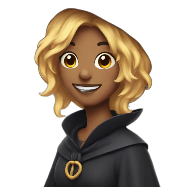 Young Witch smiling sticker