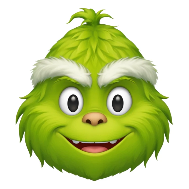 Create a Grinch emoji for a teams chat but make it more original style to the movie sticker
