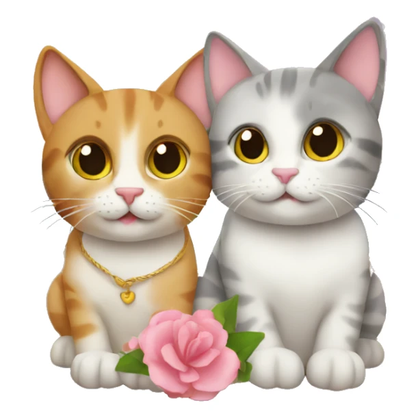 two cats on their honeymoon sticker