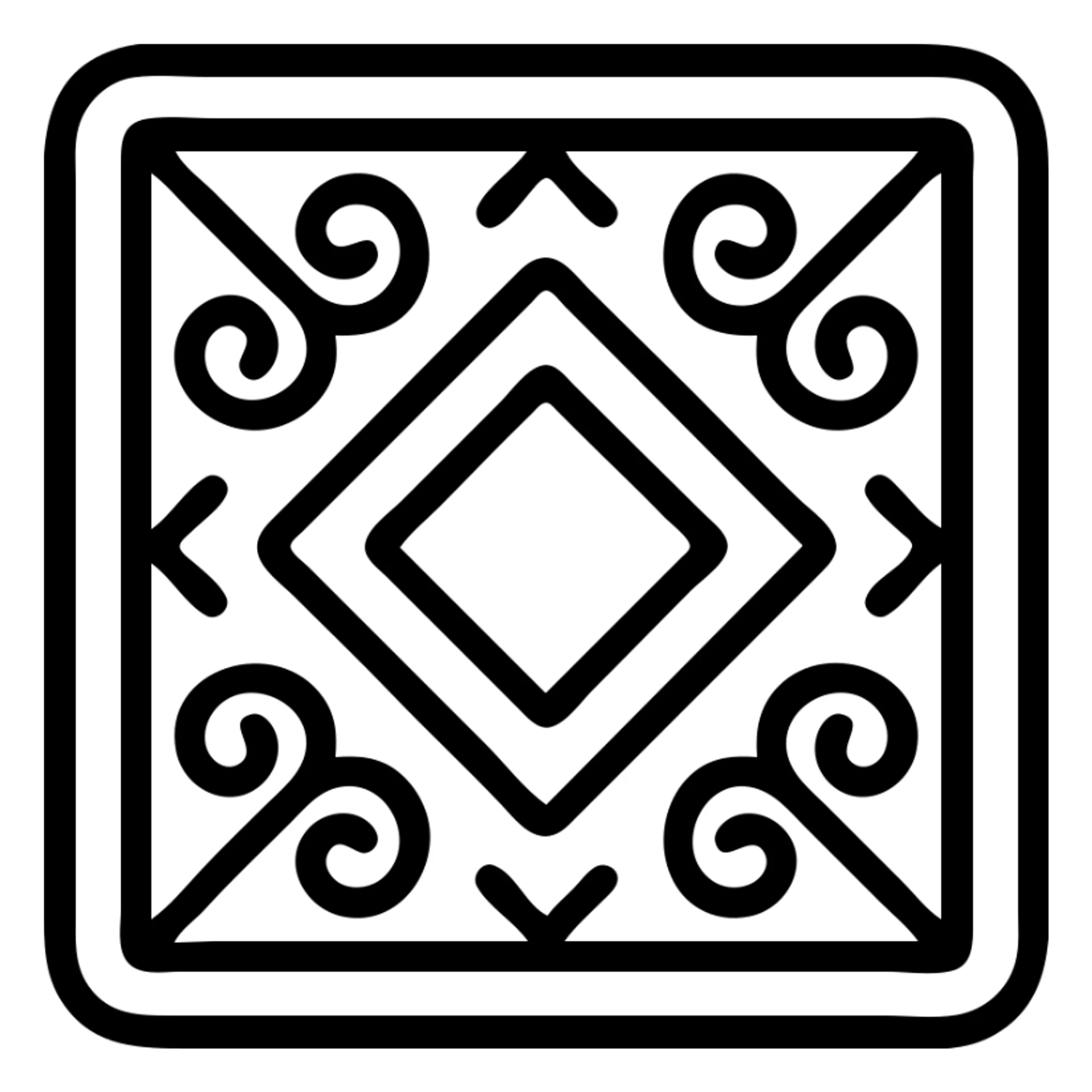 stencil pattern in African ethnic style sticker