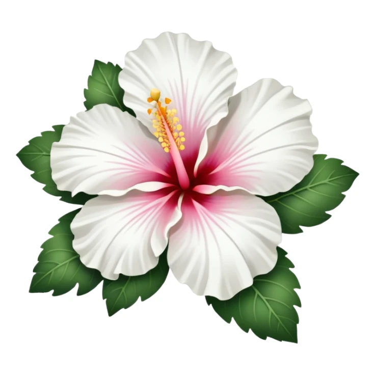 An white hibiscus emoji to copy and paste sticker