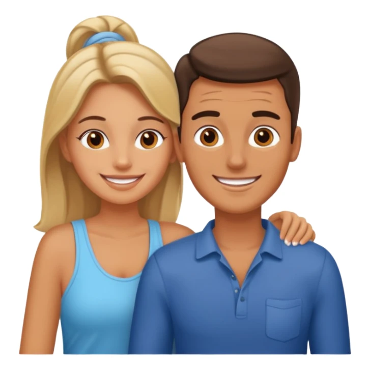 crea una pareja de jovenes disfrutando de un hotel sticker