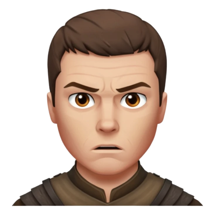gofery angry  from Games of throne character face only younger sticker