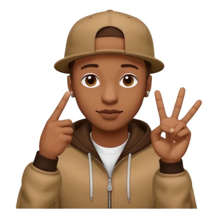 Jul french rapper hand sign emoji sticker