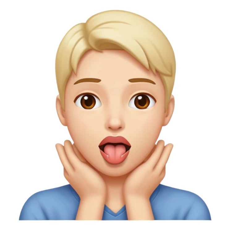 make a person with their hands around their neck and their tounge out sticker