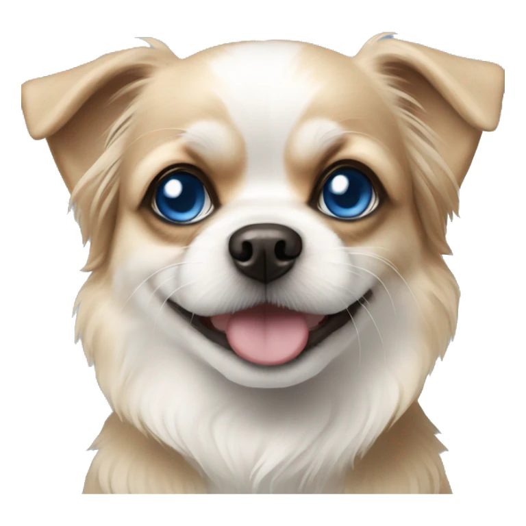 Shi tzu chihuahua dog with blue eyes  sticker