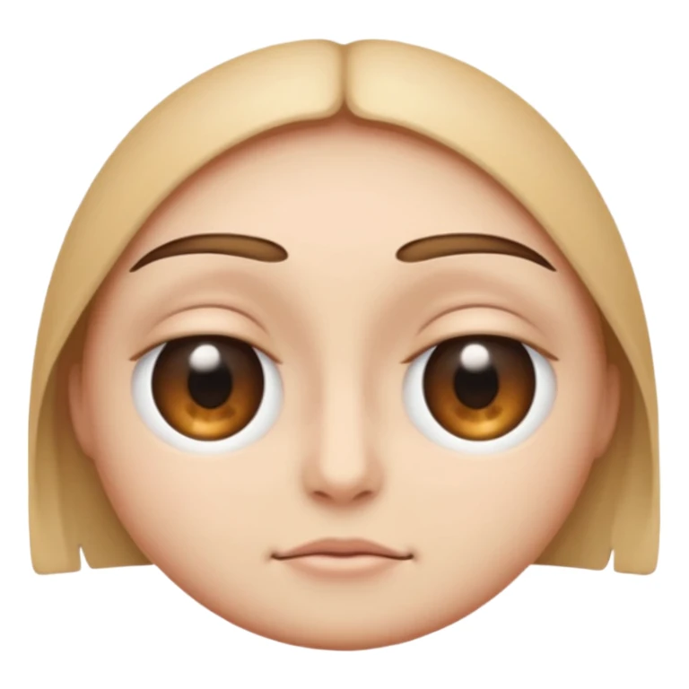 standard eye emoji with eyelid halfway closed, mid-blink sticker