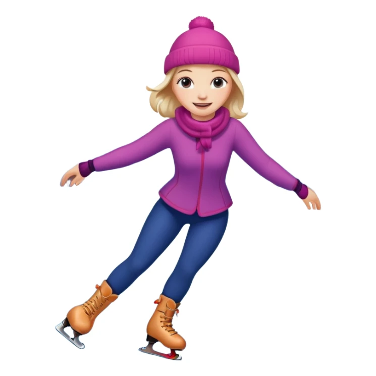 buz pıstının ustunde kayan kadın emojisi sticker