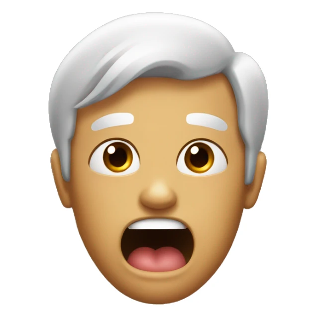 The face who sticks out tongue violently sticker