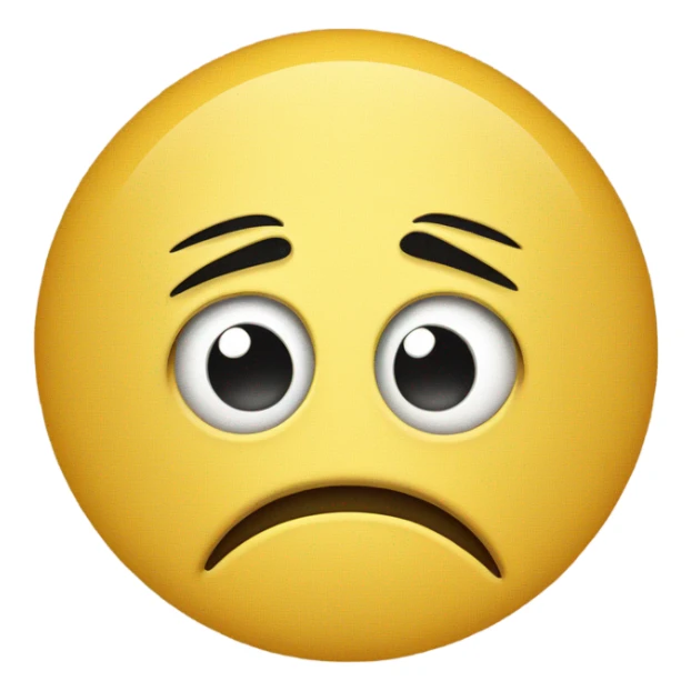 Yellow circle emoji giving bad look sticker