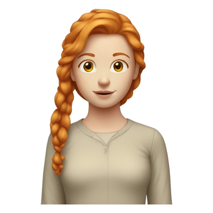 Ginger girl with hazel eyes sticker