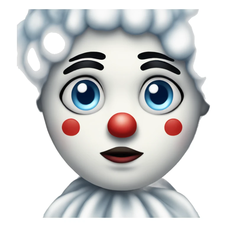 Sad clown Pierrot with blue eyes  sticker