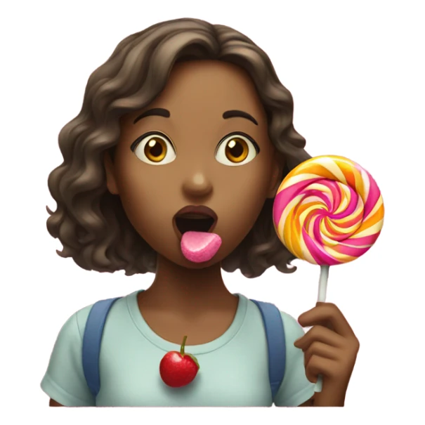 Girl that licks a lolipop sticker