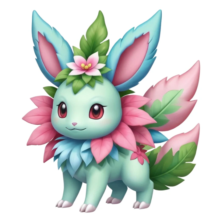 Shiny Exotic Sylveon-Shaymin-Ivysaur-Meganium-Hybrid-Creature sticker