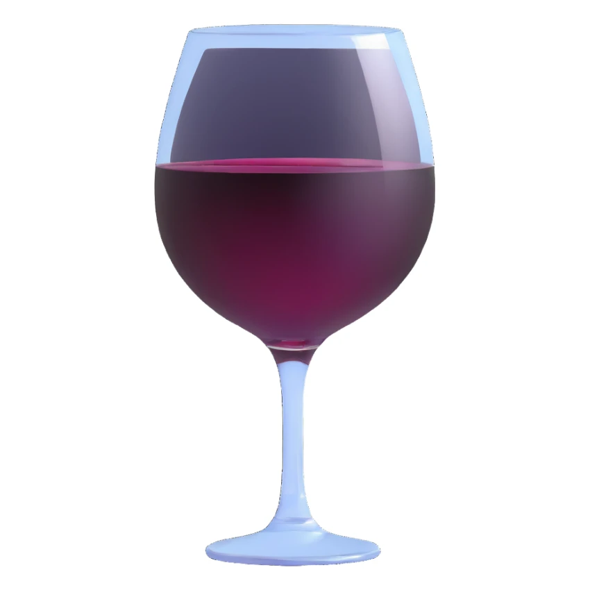 glass filled to the brim with red wine sticker