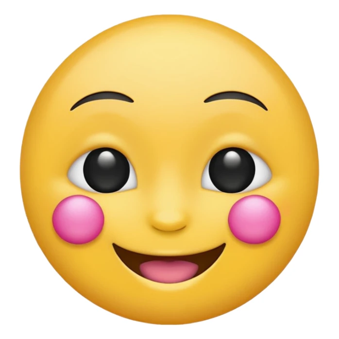 Yellow emoji with pink under eye patches sticker